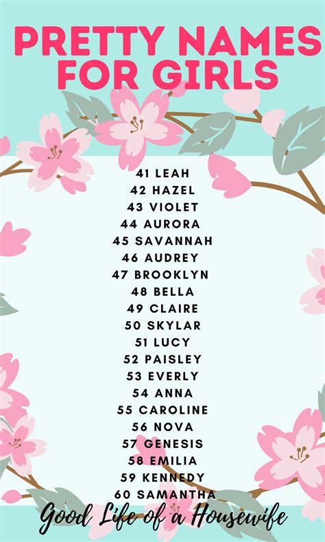 Good Girl Names