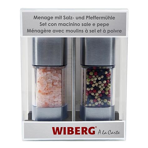 Set Wiberg cruet dengan pengisar garam dan lada 140 / 65g, dengan ...