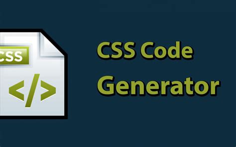 Image result for Generate CSS Code