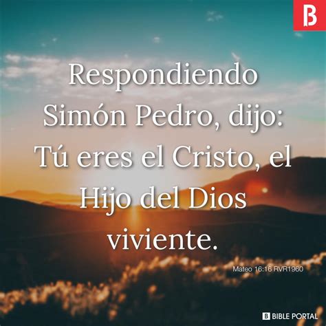Mateo 16:16 RVR1960 - Bible Scripture Image - Bible Portal