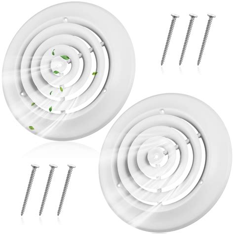 Snapklik.com : Therwen 4 Pieces 8 Inch Round Vent Cover Ceiling ...