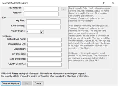 Image result for Generate Keystore Android