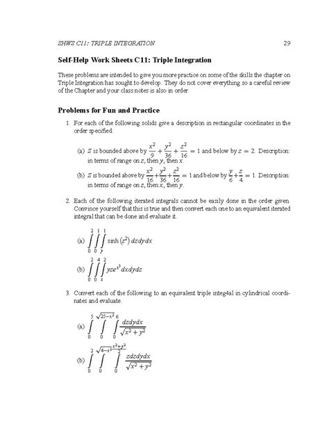 Image result for Triple Integration Problems