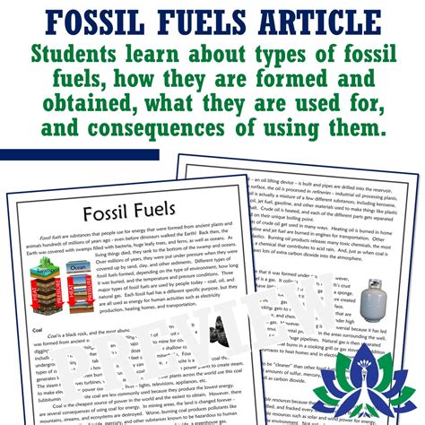 Image result for Fossil Fuels Worksheet