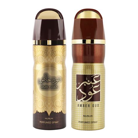 Buy NUSUK Set of 2 Premium Deodorant, Oud Khas & Amber Oud, Fresh ...