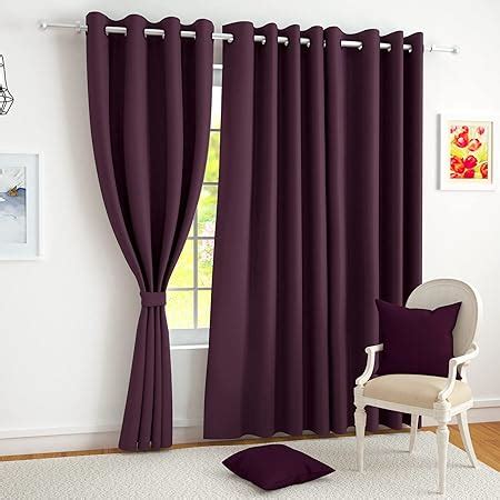 Buy Story@Home Blackout Faux Silk Superior 2 Piece Plain Solid Door ...