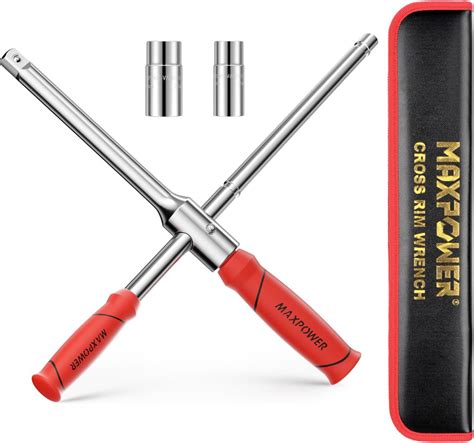 Spurtar Wheel Brace Wheel Nut Wrench, Wheel Wrench Telescopic Lug Wrench, Extendable Car Wrench ...