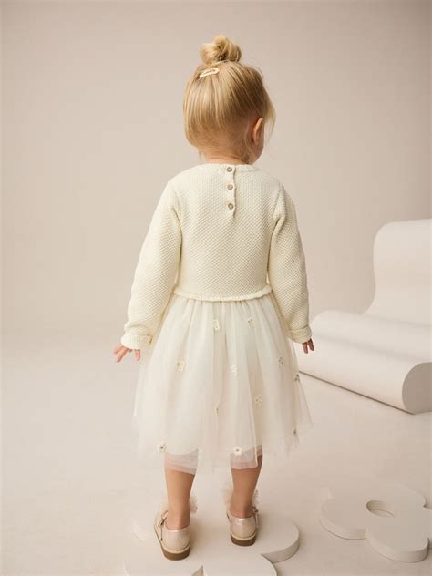 Buy Ecru Occasion Dress (3mths-10yrs) from Next India