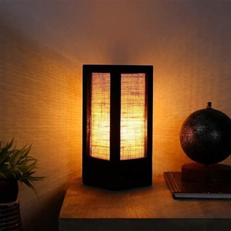 Buy make in modern Handcrafted Wooden Table Lamp with Natural Jute ...