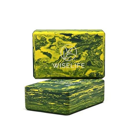 WiseLife Printed Yoga Blocks | Yoga Brick (Pack of 2, Extra Large Size ...
