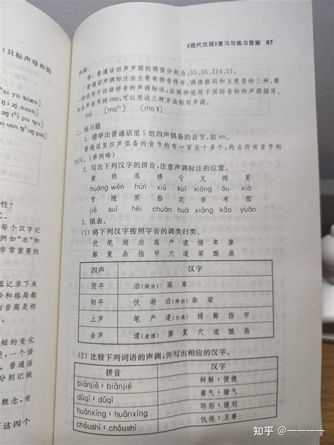 《现代汉语》上第二章语音第四节声调记忆背诵背书技巧 - 知乎