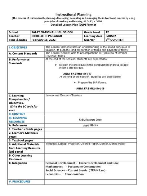 Image result for Lesson Plan for Cot Printable