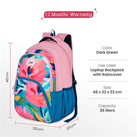 Buy Genie Ruby 36L Dark Green Laptop Backpack Online