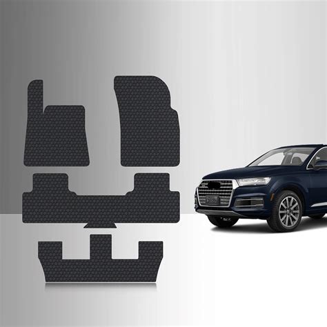 ToughPRO Audi Q7 Floor Mats + 3rd Row - All Weather Heavy Duty Black ...