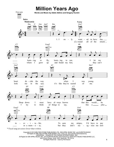 Million Years Ago by Adele - Ukulele - Guitar Instructor