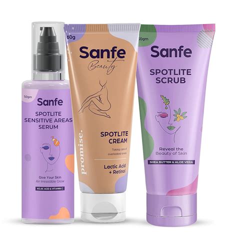 Sanfe Bright & Glo Kit | For Dark Neck, Underarms, Inner Thighs, Joints ...