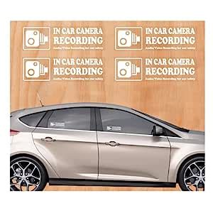 Camera Audio Video Recording Window Cars Stickers – 4 Signs Removable ...