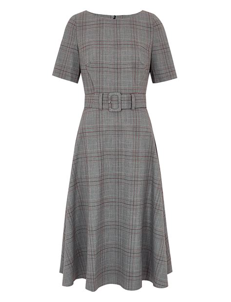 Buy Checked Knee Length Skater Dress at Marks & Spencer