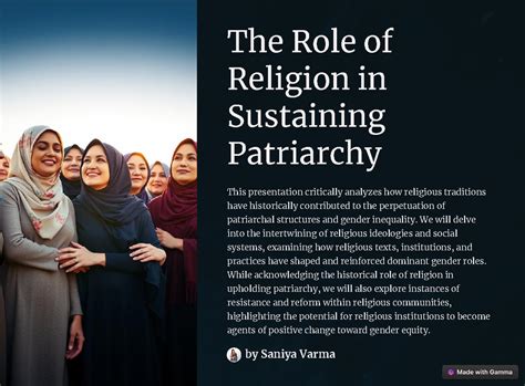 The Impact of Religion on Patriarchy: An Analytical Perspective - Studocu