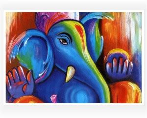 Colorful Ganesha Paper Print - Religious posters in India - Buy art ...