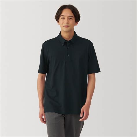 Cool touch pique S/S Button down polo shirt