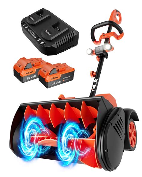 VOLTASK 40V 15.8” Cordless Snow Shovel, Brushless Battery Snow Blower ...