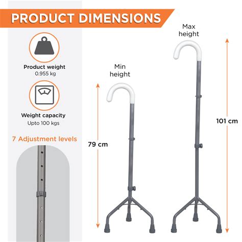 Buy U Shape Tripod Walking Stick Online – Vissco Next