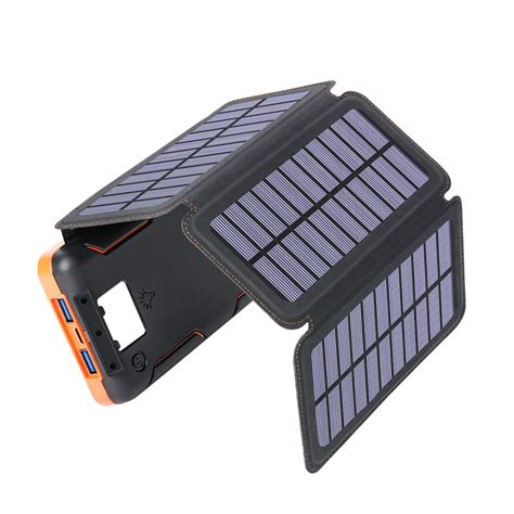 Hiluckey Solar Charger 25000Mah, Outdoor Portable Solar Power Bank With ...