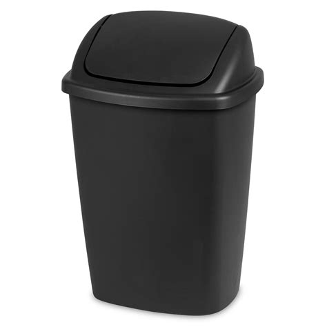 Black Swing Top Office Trash Can - 7.5 gal Plastic in Kosovo at € 39 ...
