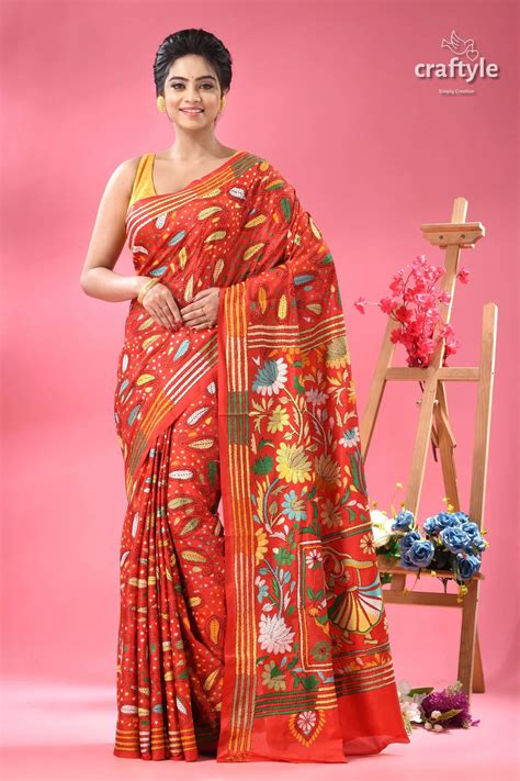 Kantha Stitch Sarees Handcrafted Bengal Heritage – Craftyle