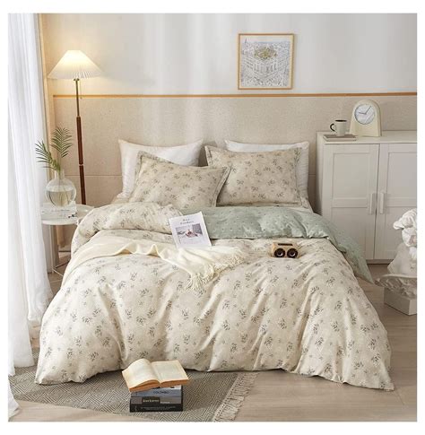 Boho Floral Duvet Cover Twin XL Cotton Aesthetic Floral Bedding Sets ...