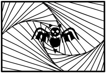 27, Halloween Silhouette Pop Art Coloring Pages, Silhouette Stain Glass ...