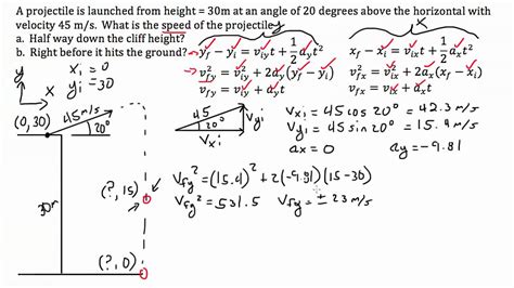 Angled Projectile Problems 的图像结果