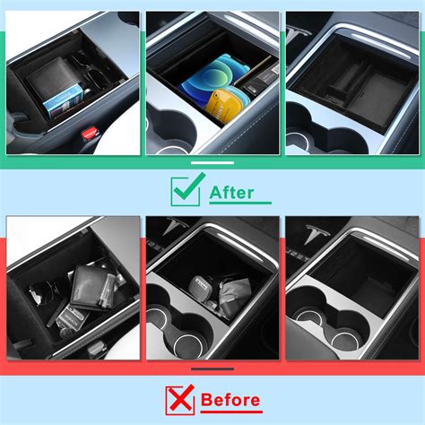 (5 Pack) 3PC Upgraded Center Console Organizer Tray Compatible for 2022 ...