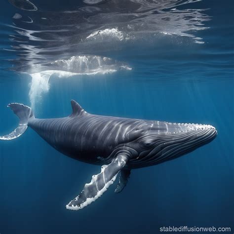 Blue Whale Underwater | Stable Diffusion Online