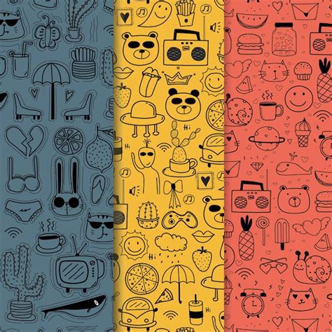 Patroon met de hand getekende Doodle Lovely Party achtergrond | Premium ...