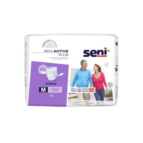 Seni Active Plus Adult Diapers Medium Pant Style 80-110 cm (10 Pieces ...