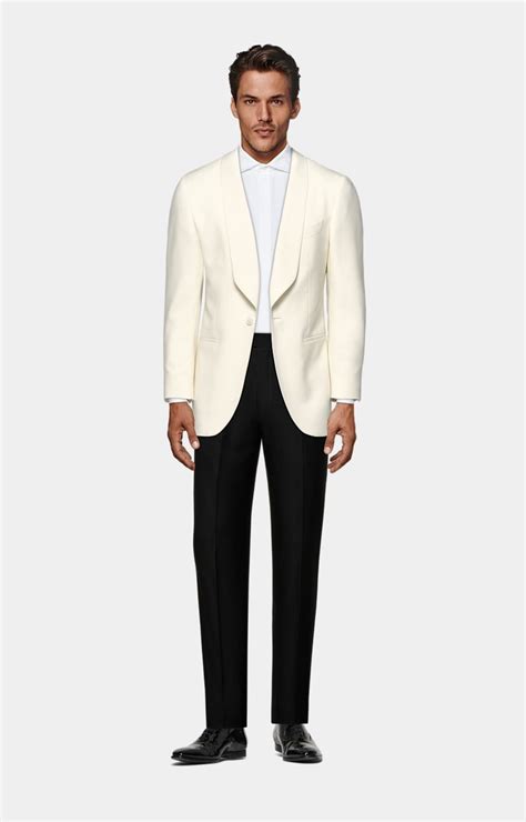 White Twill Slim Fit Tuxedo Shirt in Egyptian Cotton | SUITSUPPLY ...