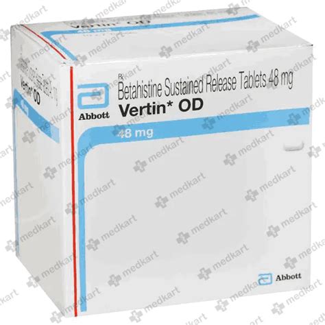 VERTIN OD 48MG TABLET 7'S : View Price, Combination and Alternatives ...