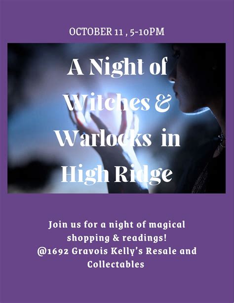 A Night of Witches & Warlocks in High Ridge, Kelly's Resale and ...