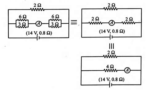 The reading of ammeter shown in figure is - Tardigrade