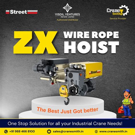 Wire Rope Hoist - Street Crane Make - VX Series - Wire Rope Hoist, 48V ...