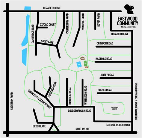 Eastwood Community Association - Midwest City, OK - map of eastwood city