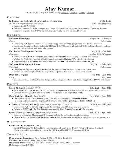 Resume Ins4 - Ajay Kumar +91 7827670130 | ajay19293@iiitd.ac ...
