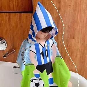 Famyo Microfiber Football Poncho Towel For Kids | Hooded Bath Towels ...