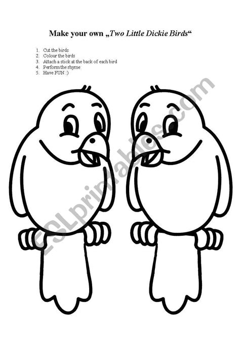 Two Lil Dicky Birds - Free Coloring Pages