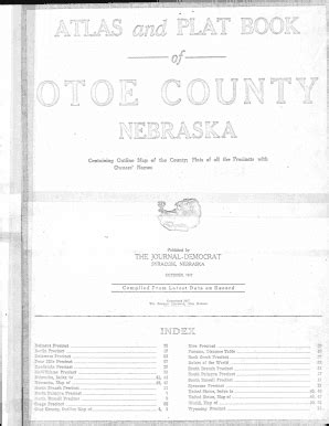 Fillable Online Atlas and plat book of Otoe County, Nebraska. Nebraska ...