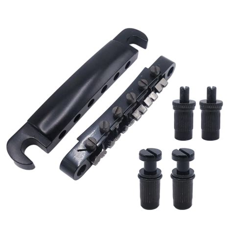 1 Set Black Metal Tune O Matic Electric Guitar Bridge | Desertcart INDIA