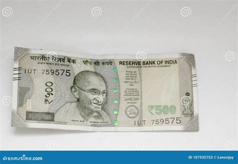 Indian Rupees five hundred stock image. Image of number - 107935753