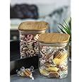 Goodhomes Glass Storage Jar with Wooden Lid Set of 2pcs 950ml : Amazon ...